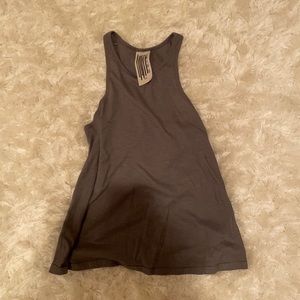 Ribbed grey free people tank